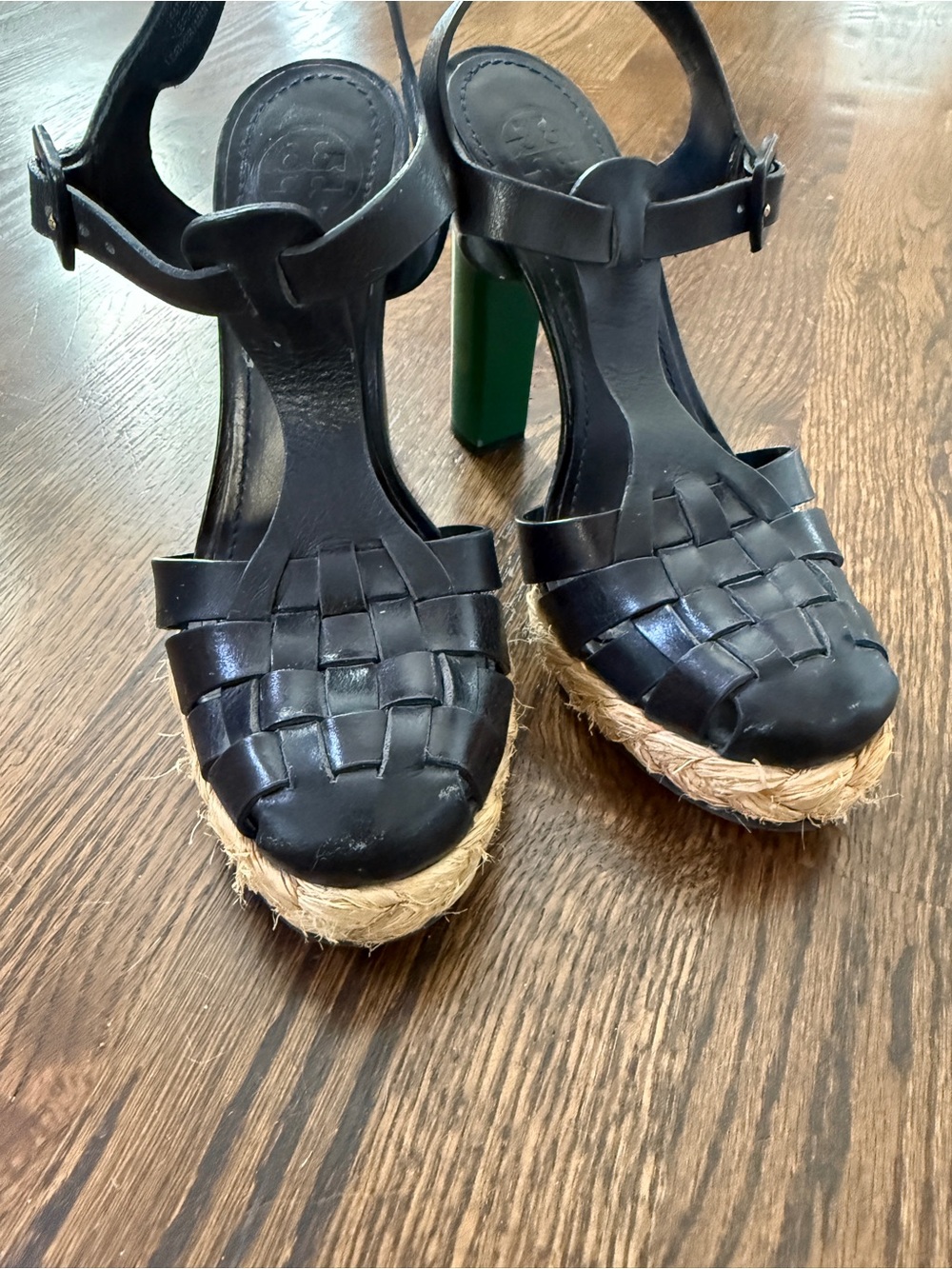 Tory Burch Abella Colorblock High Heel Platform Sandals - Picture 6 of 8